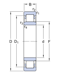 Картинка NU 2219 ECJ/C3  подшипник SKF от компании «BC Industry» Корпуса, корпусные подшипники, подшипниковые узлы, смазки для подшипников, сальники, манжеты, уплотнения - купить в Шымкенте, в Алматы. Купить подшипники в Шымкенте. Купить подшипники в Алматы. SKF Казахстан.