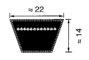 Картинка C220 ремень Optibelt VB  (5658-5600) от компании BCIndustry